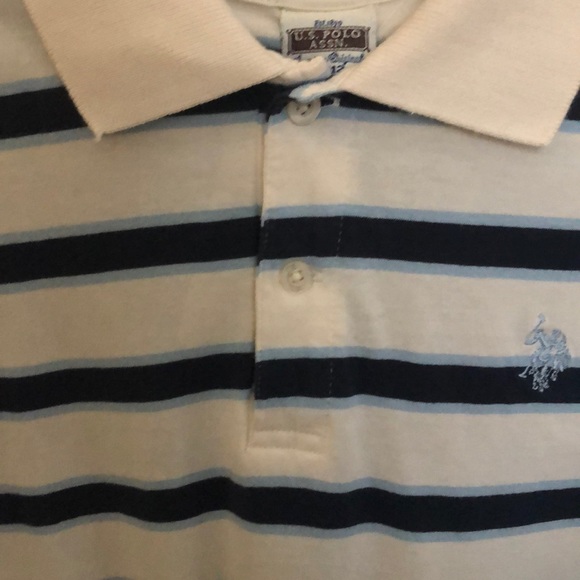 U.S Polo Assn. Boys White and Blue Striped… - Picture 7 of 11